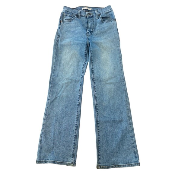 Levis Jeans Womens Blue High Waisted Crop Flare Mid-Stretch A09670000 26x27 - Picture 2 of 16